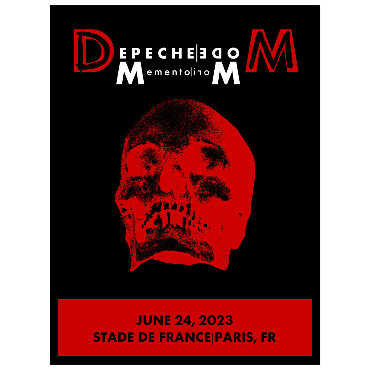 Paris June 24th Depeche Mode Tour 2023 Poster - Limited Edition