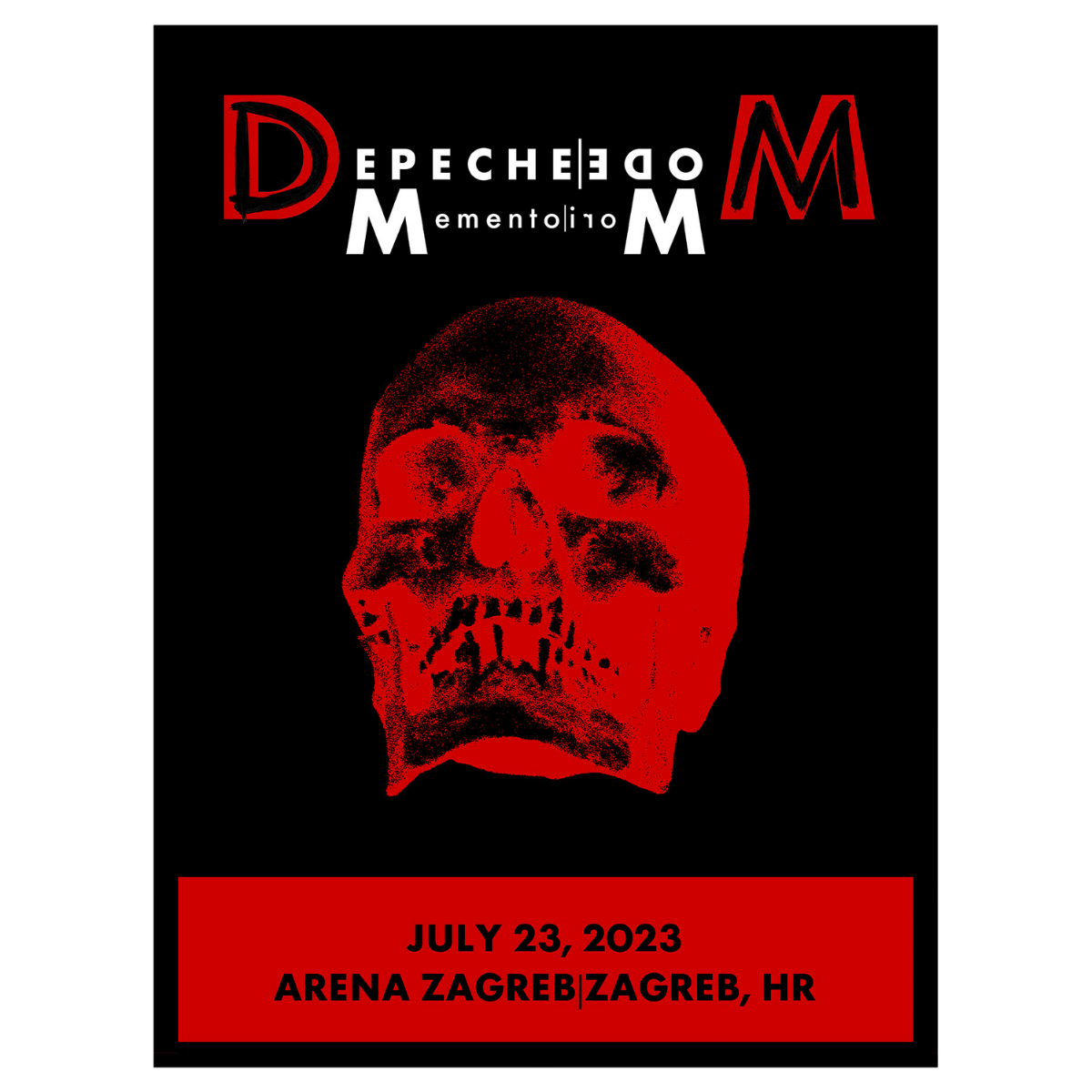 Zagreb July 23rd Depeche Mode Tour 2023 Poster - Limited Edition